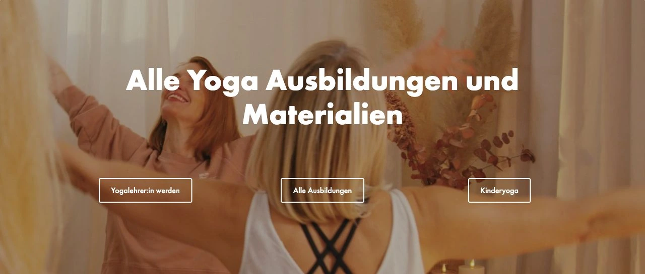 Yoga Studio Fox training catalogue with warm studio photography.